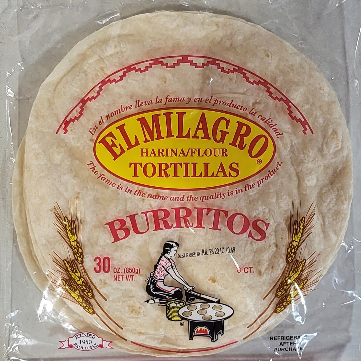 El Milagro Burrito 12 inch