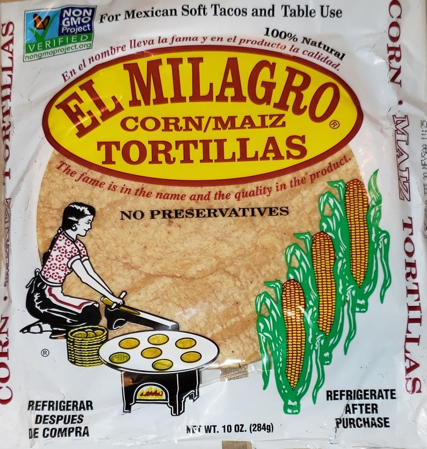El Milagro Corn Tortillas de Maiz 100% Natural Non GMO Free Shipping