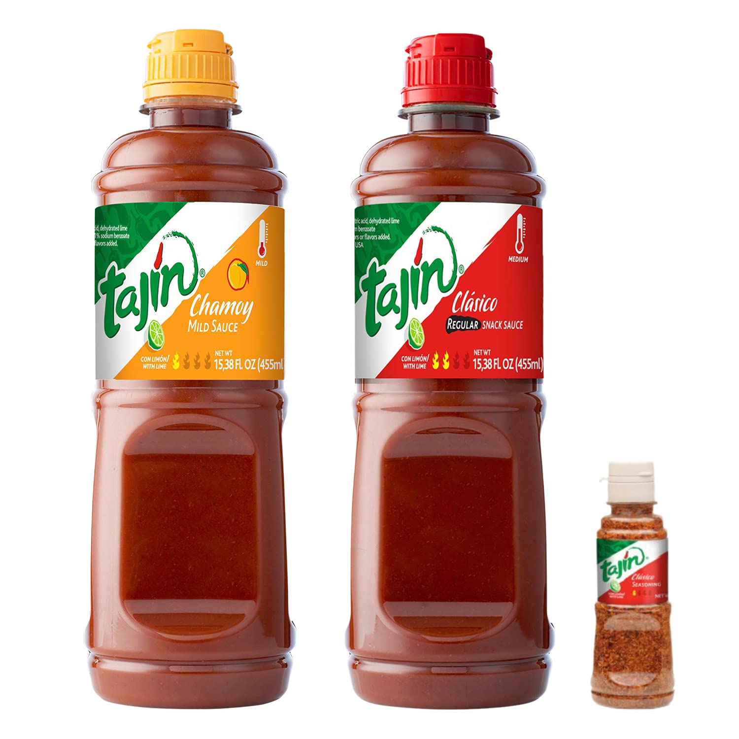 Tajín Fruity Chamoy Sauce + Clásico Snack Sauce + Bonus Seasoning Free Shipping