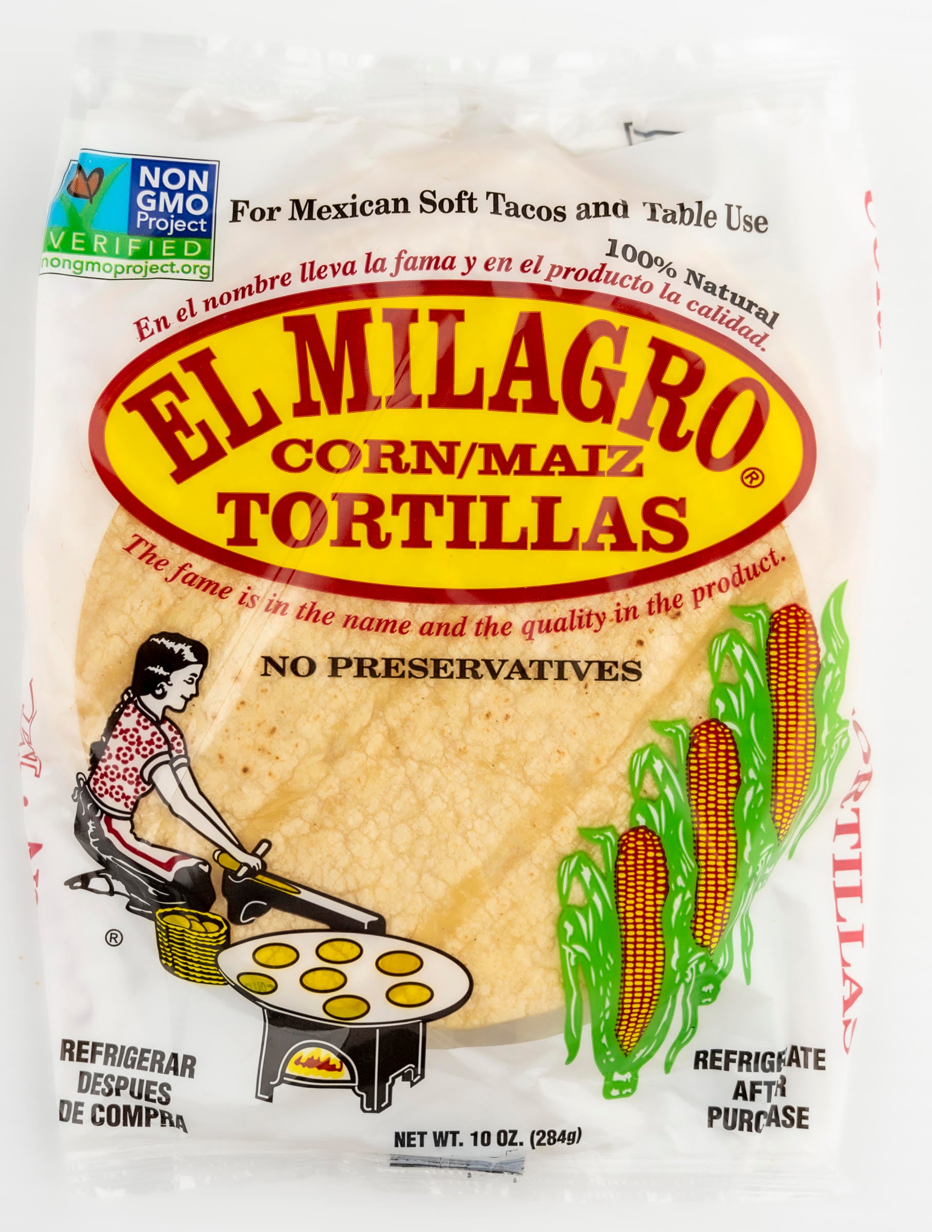 El Milagro Tortillas box of 6 Packs Caja de 6 Paquetes